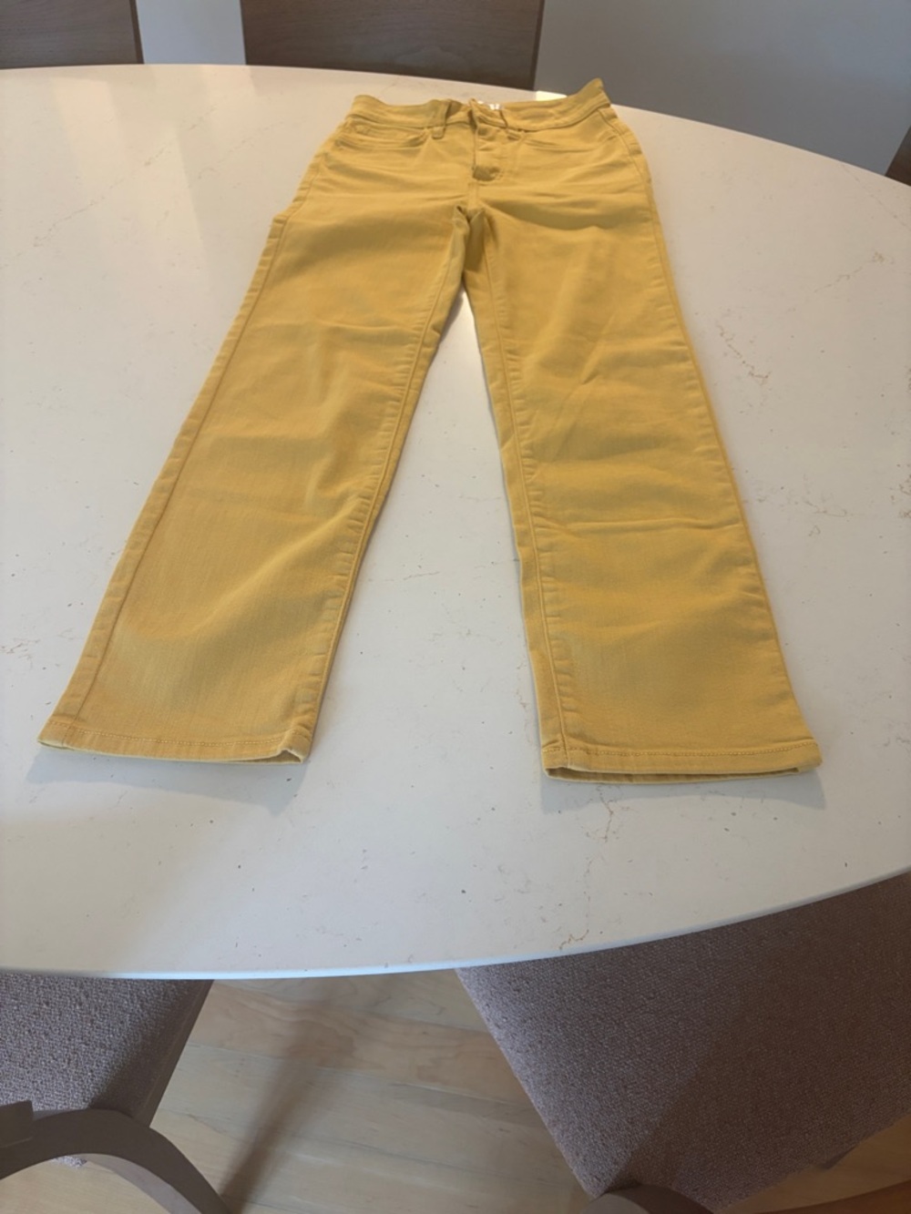 LC Lauren Conrad Straight-Leg Jeans in Mustard Yellow